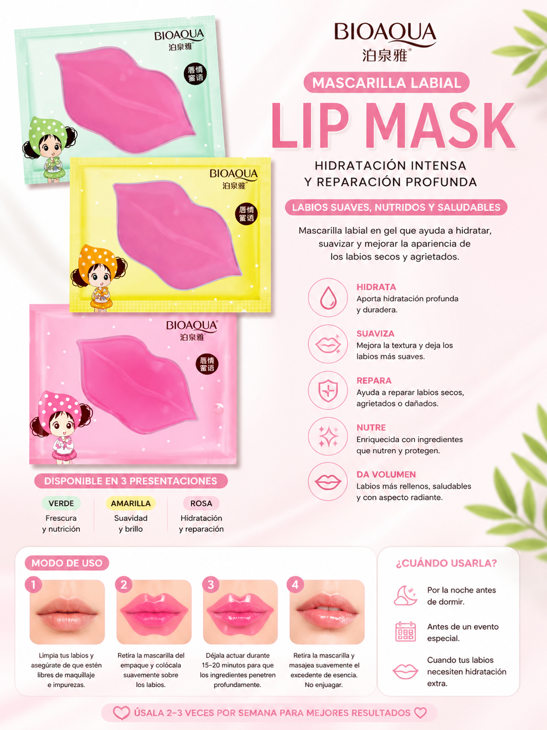 Mascara labial hidratante con colageno - 344435