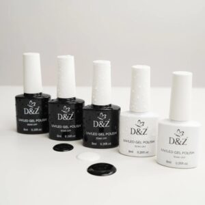 Esmaltes Semipermanente D&Z, Blanco y Negro 10ml