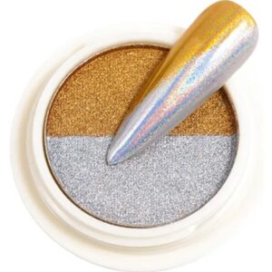 Polvo espejo Duo holografico para uñas