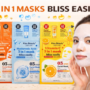 Mascarilla Facial 3 en 1 Limpiador + Sérum + Máscara de tela