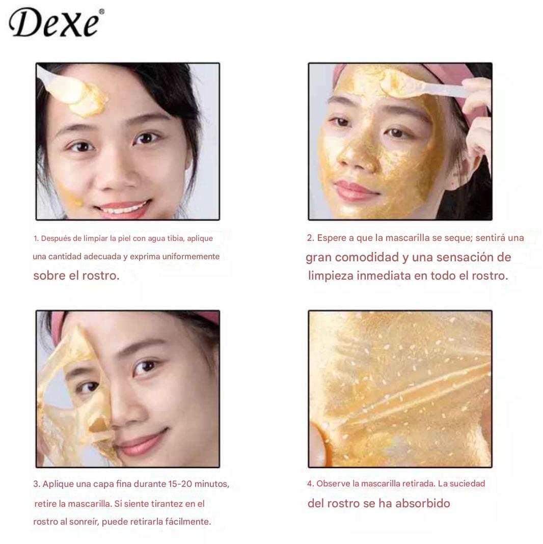 Mascarilla Facial Activado Aclarante De Piel Oro Dexe - Imagen 2