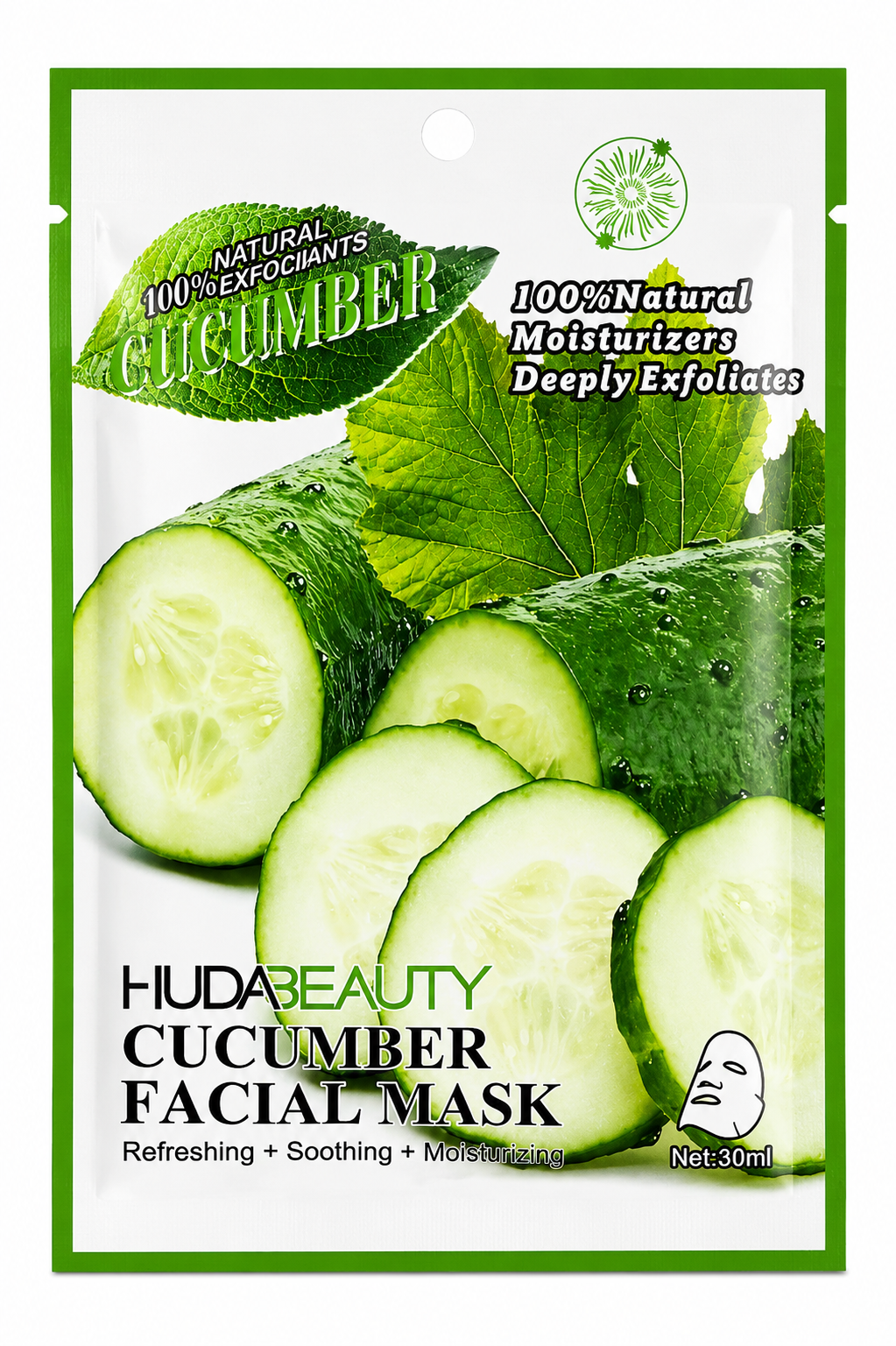 Mascarilla Facial Hidratante Huda Beauty Pepino