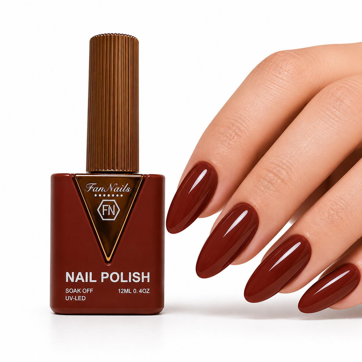 Kit de esmaltes Fan Nails en tonos marrones intensos, 6 unidades - Imagen 6