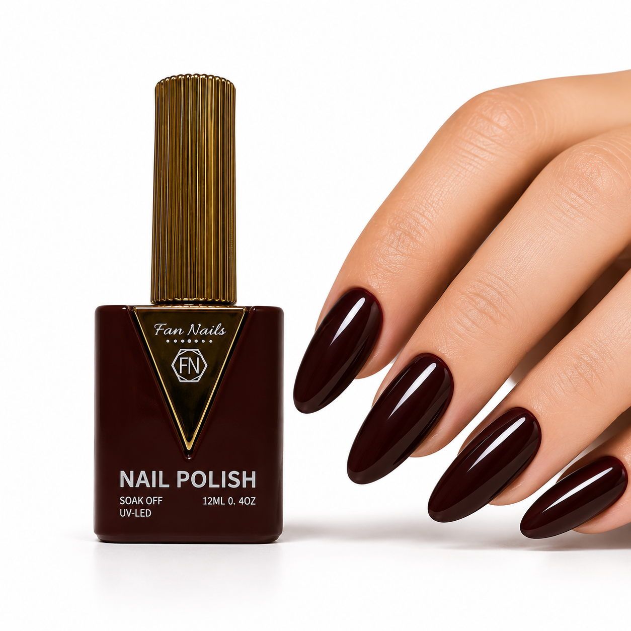Kit de esmaltes Fan Nails en tonos marrones intensos, 6 unidades - Imagen 5