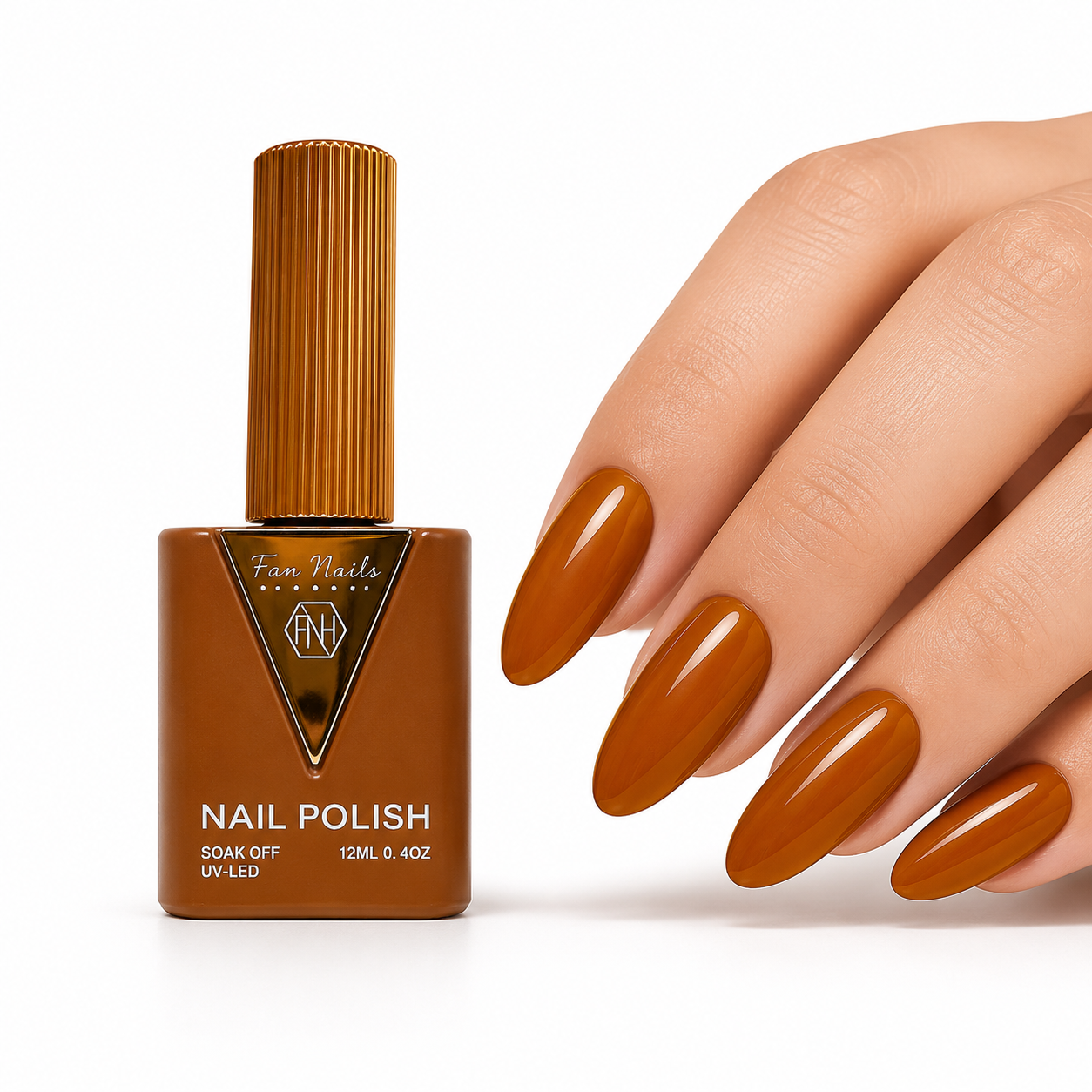 Kit de esmaltes Fan Nails en tonos marrones intensos, 6 unidades - Imagen 3