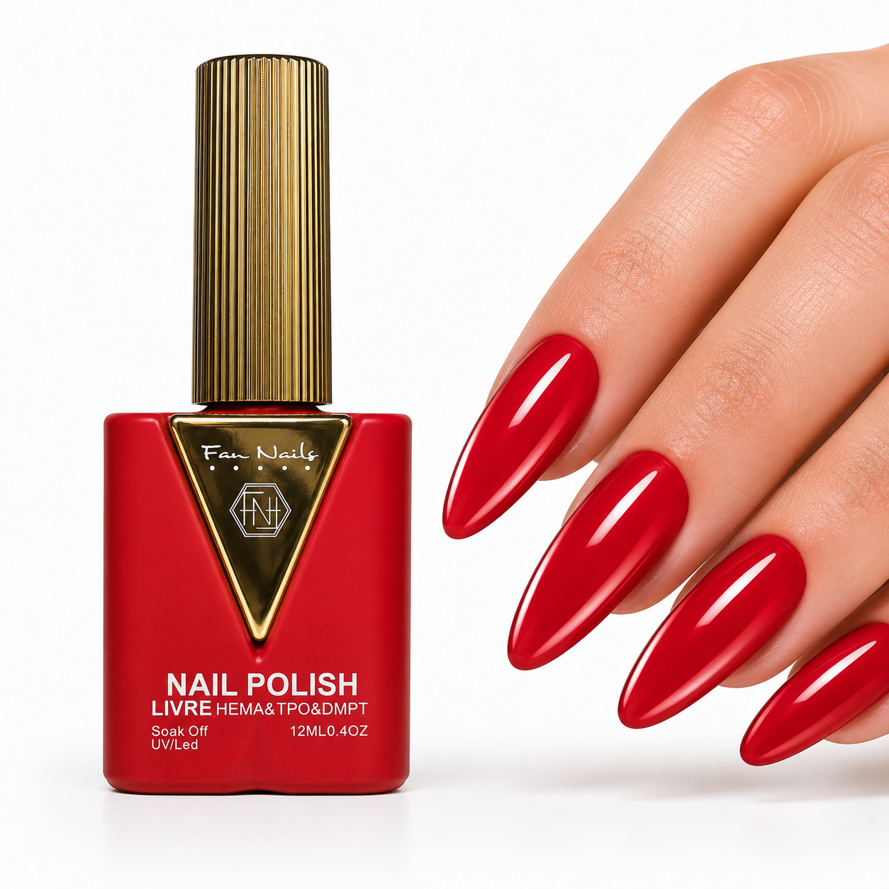 Kit de esmaltes Fan Nails en tonos Rojos Intensos, 6 unidades - Imagen 3