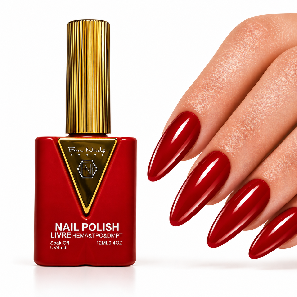 Kit de esmaltes Fan Nails en tonos Rojos Intensos, 6 unidades - Imagen 4