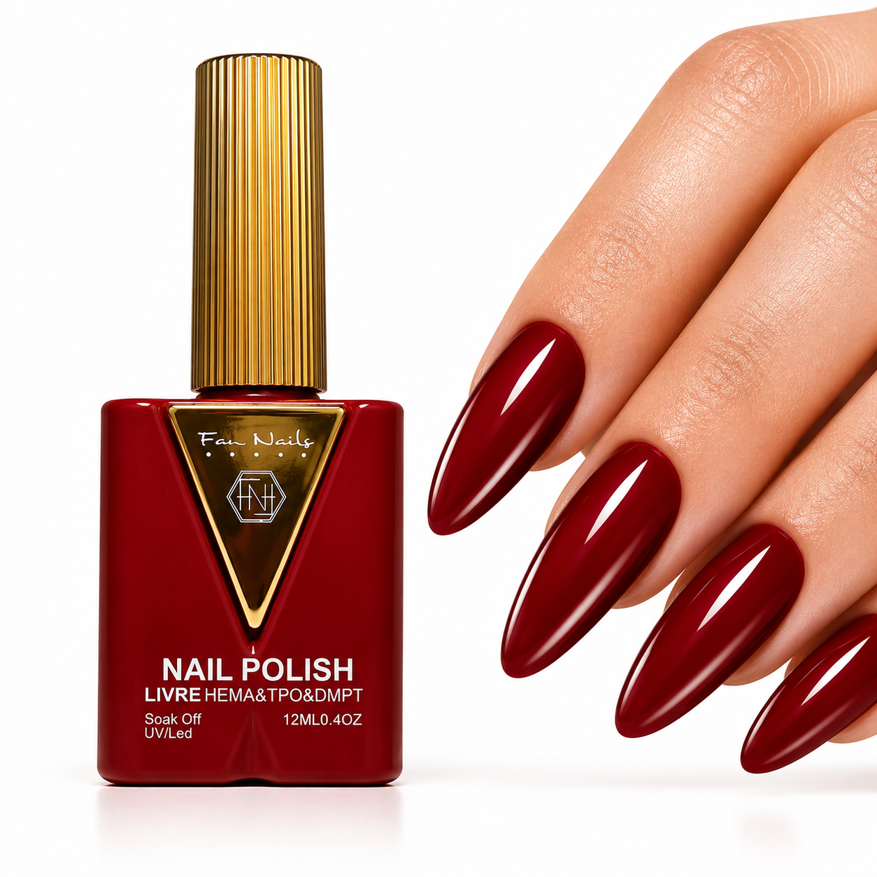 Kit de esmaltes Fan Nails en tonos Rojos Intensos, 6 unidades - Imagen 5