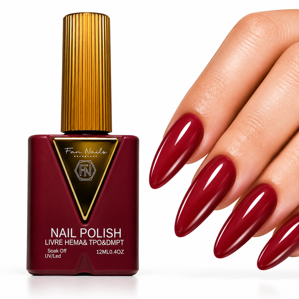 Kit de esmaltes Fan Nails en tonos Rojos Intensos, 6 unidades - Imagen 7