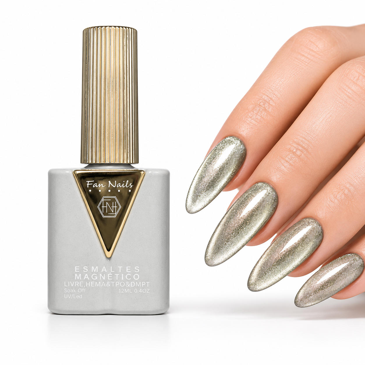 Kit de esmaltes Fan Nails en tonos Cat eye , 6 unidades - Imagen 2