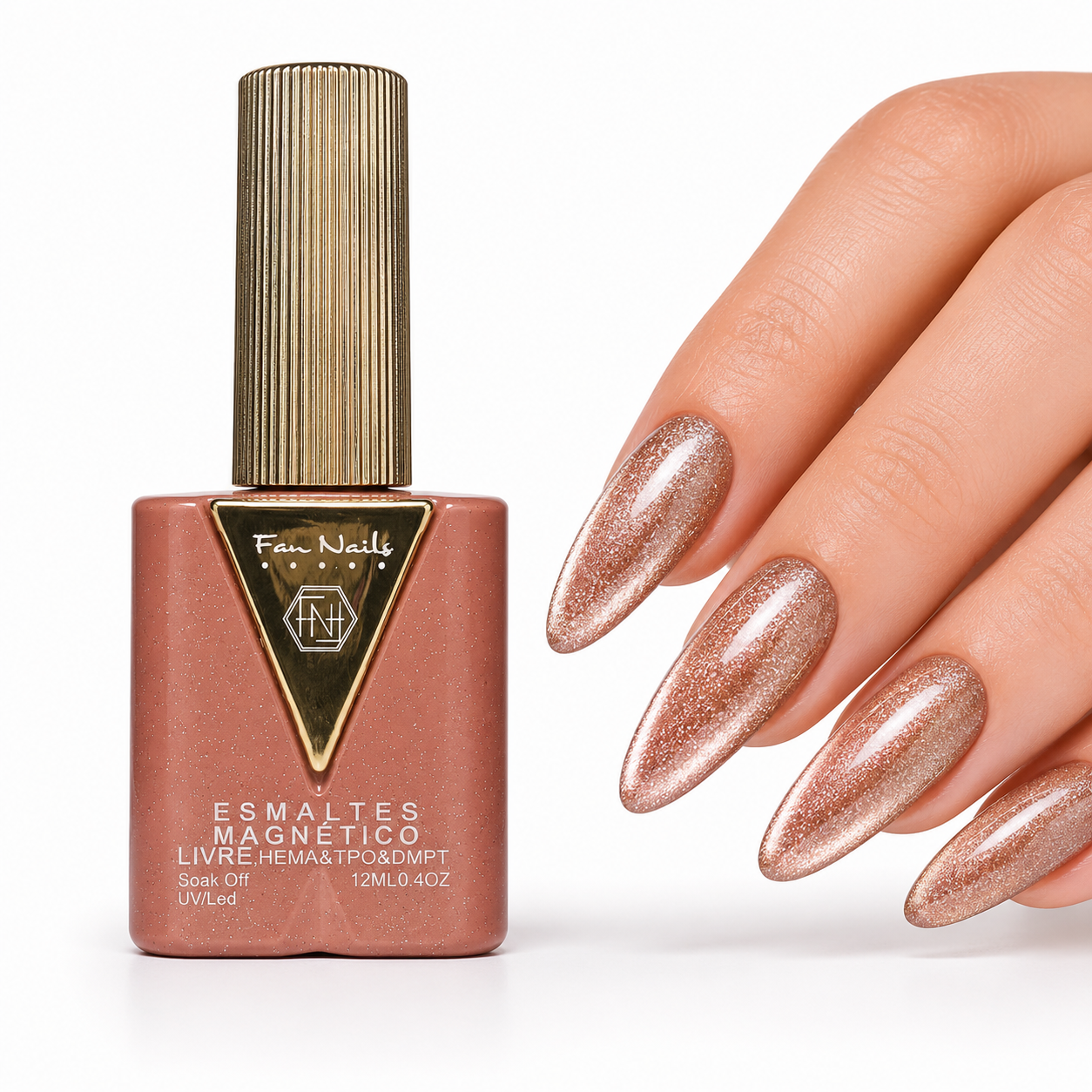 Kit de esmaltes Fan Nails en tonos Cat eye , 6 unidades - Imagen 3