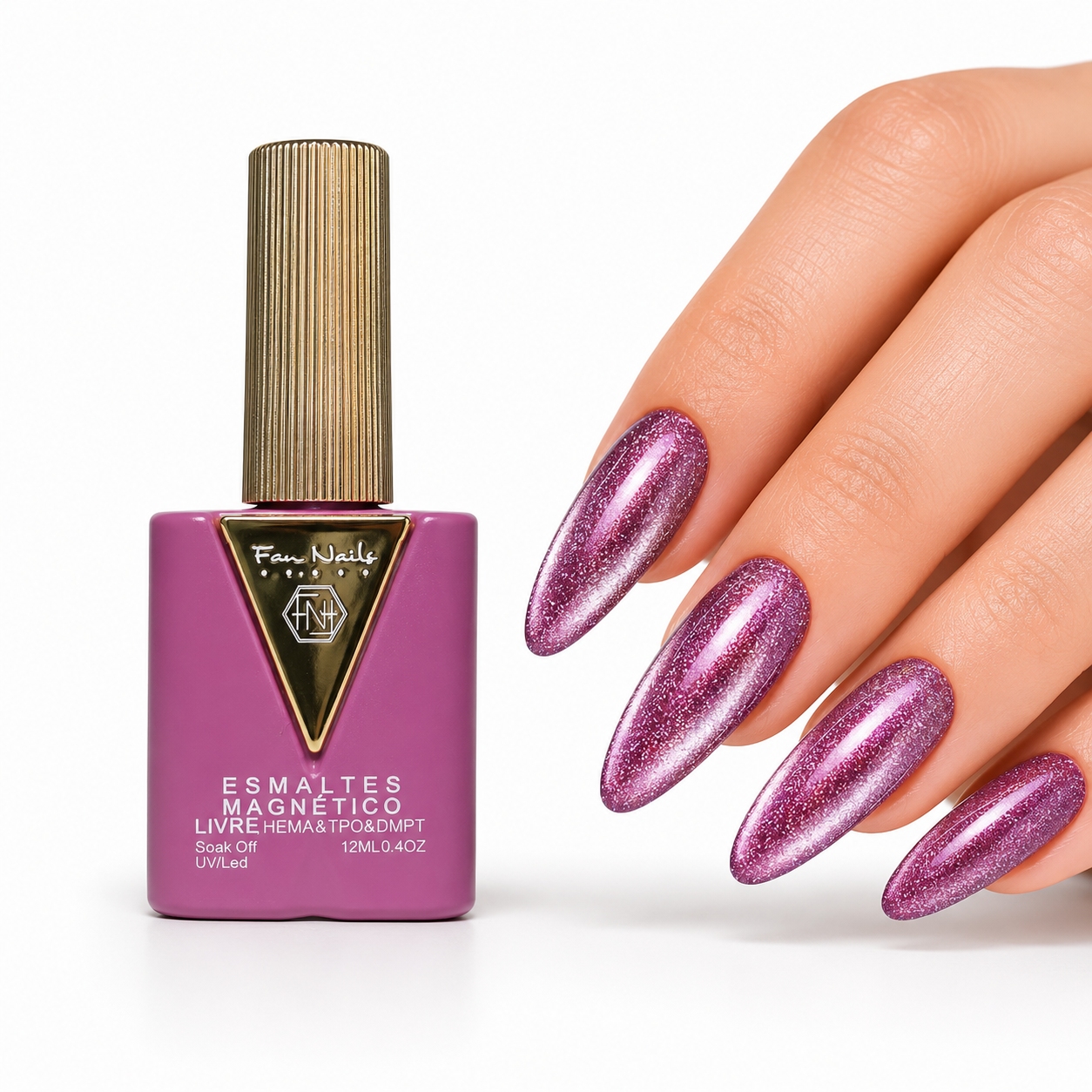 Kit de esmaltes Fan Nails en tonos Cat eye , 6 unidades - Imagen 4