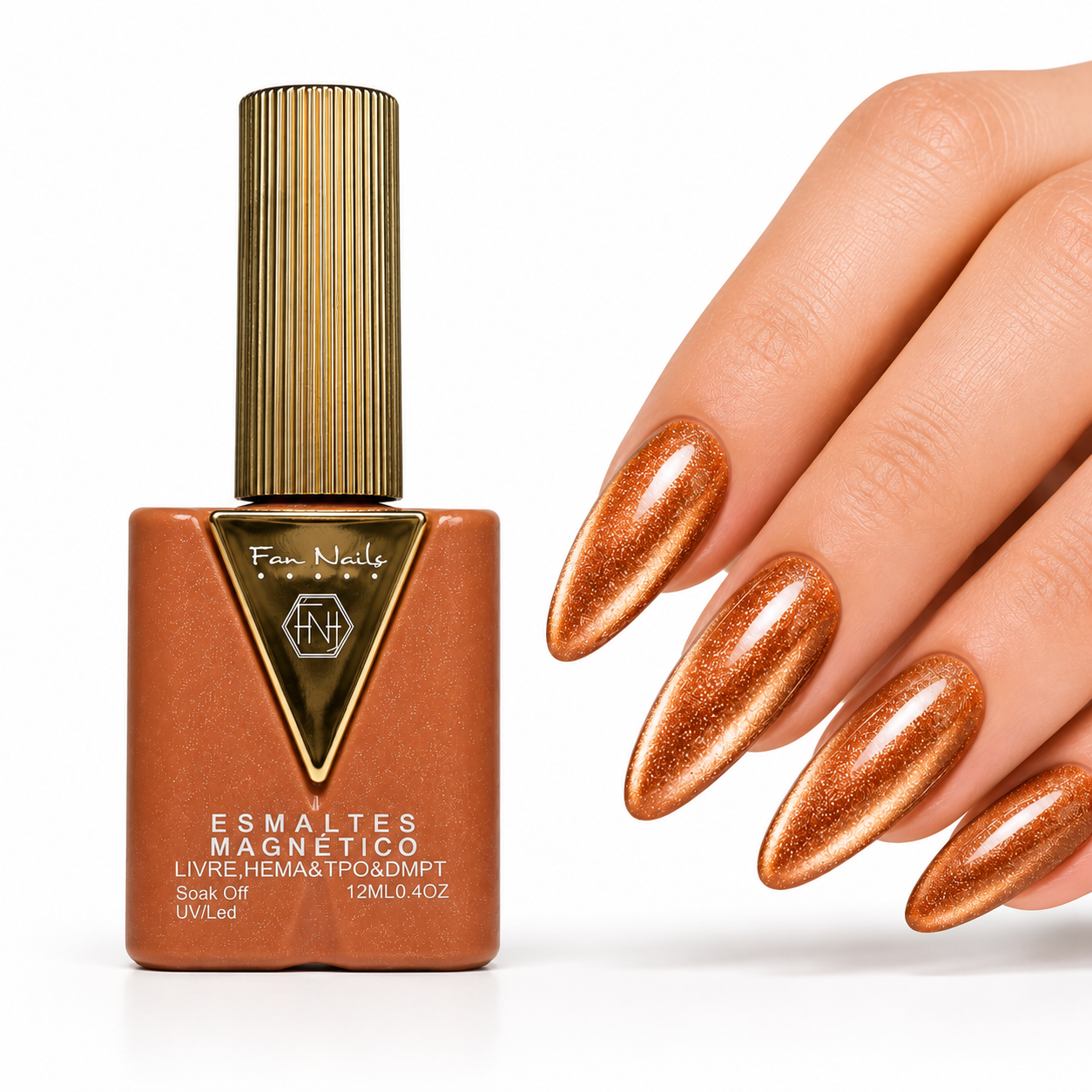 Kit de esmaltes Fan Nails en tonos Cat eye , 6 unidades - Imagen 6