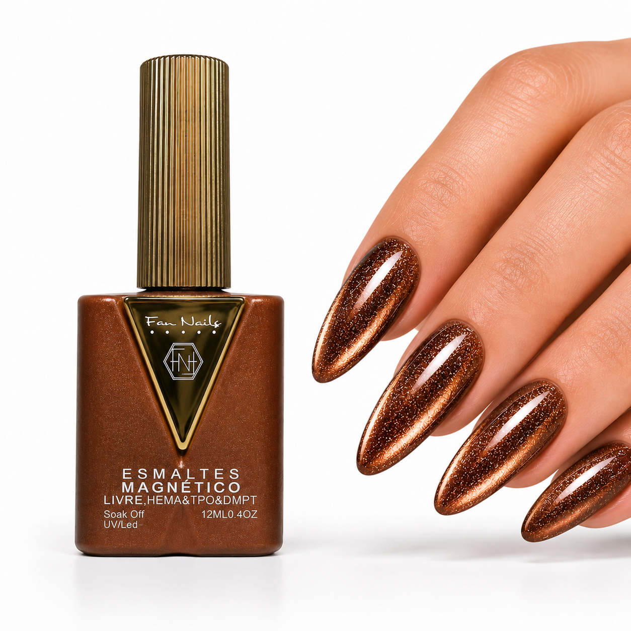 Kit de esmaltes Fan Nails en tonos Cat eye , 6 unidades - Imagen 7